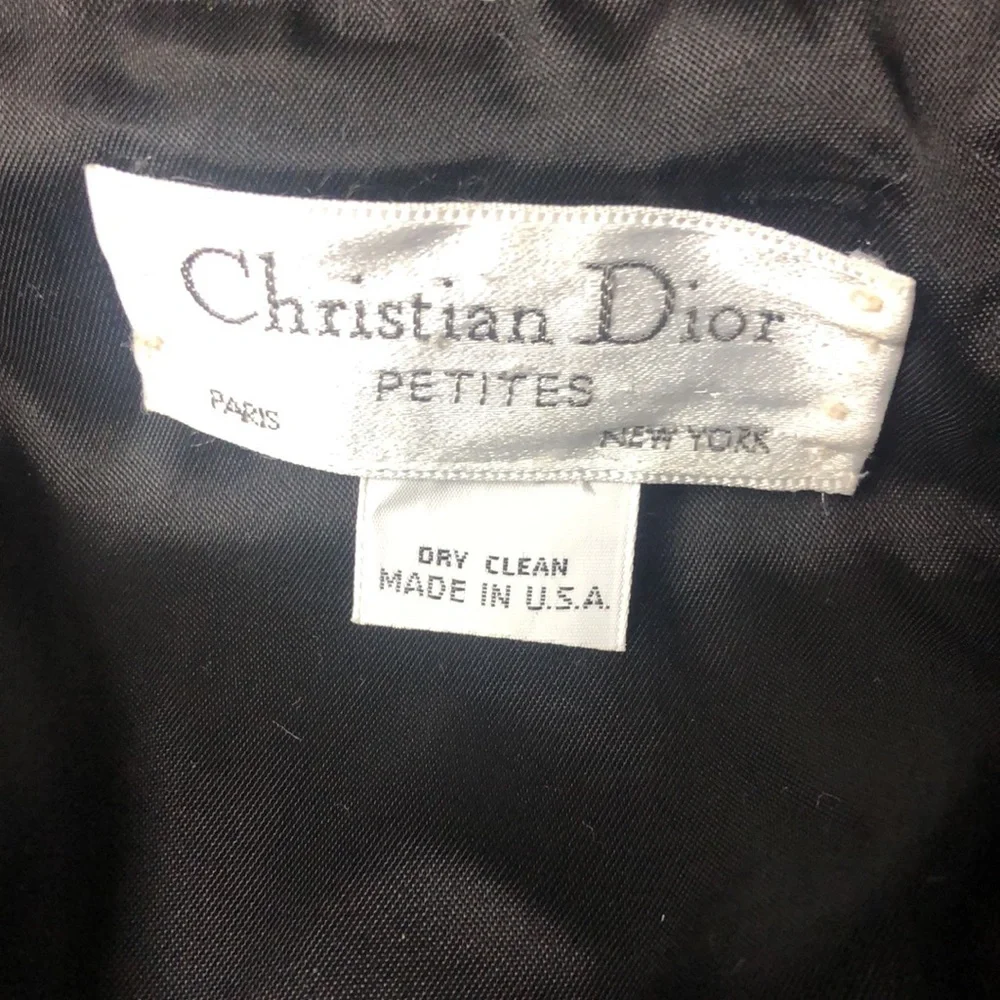 Christian Dior petites tweed Black,White and gray Houndstooth Jacket Size XS - Picture 10 of 10